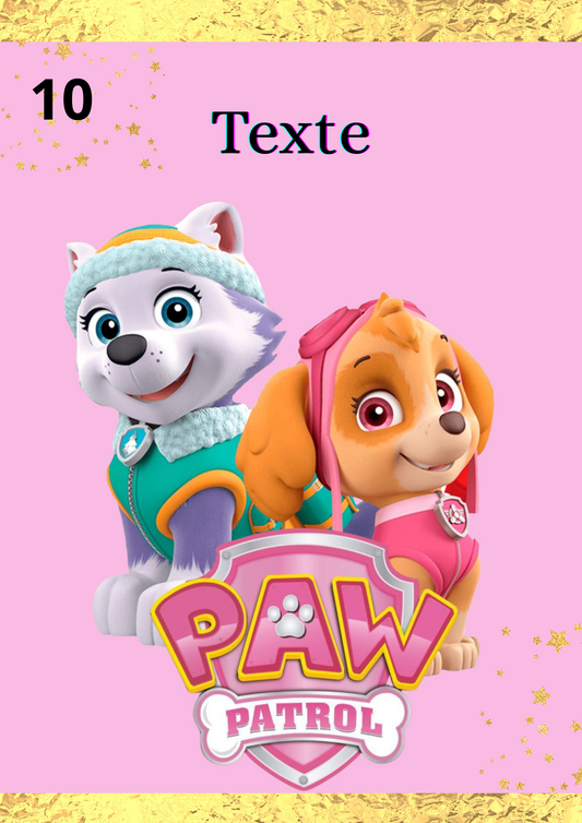 Etiquette Pat'Patrouille