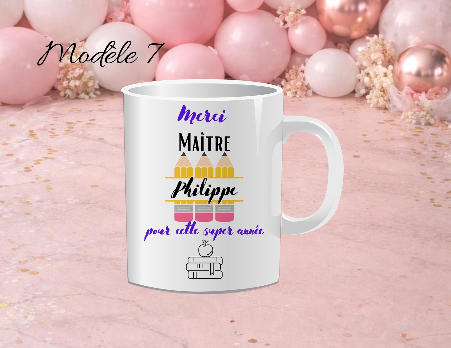 Cadeau maîtresse personnalisé | Mug merci maîtresse avec prénom | Idée cadeau institutrice fin d’année