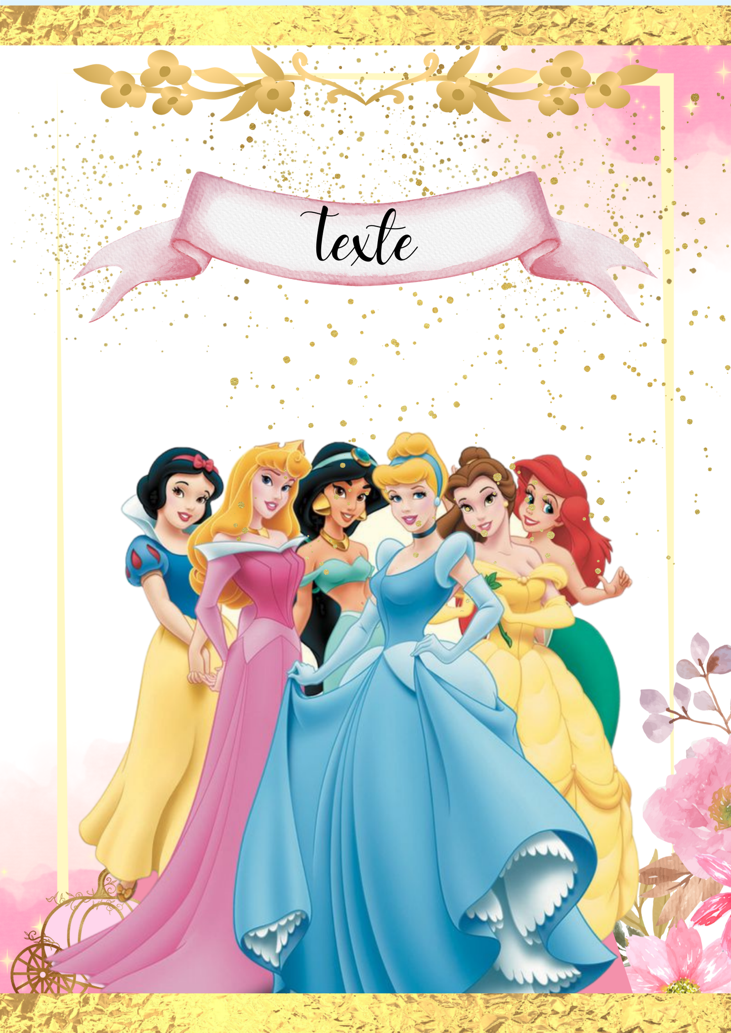 Etiquette personnalisée princesse