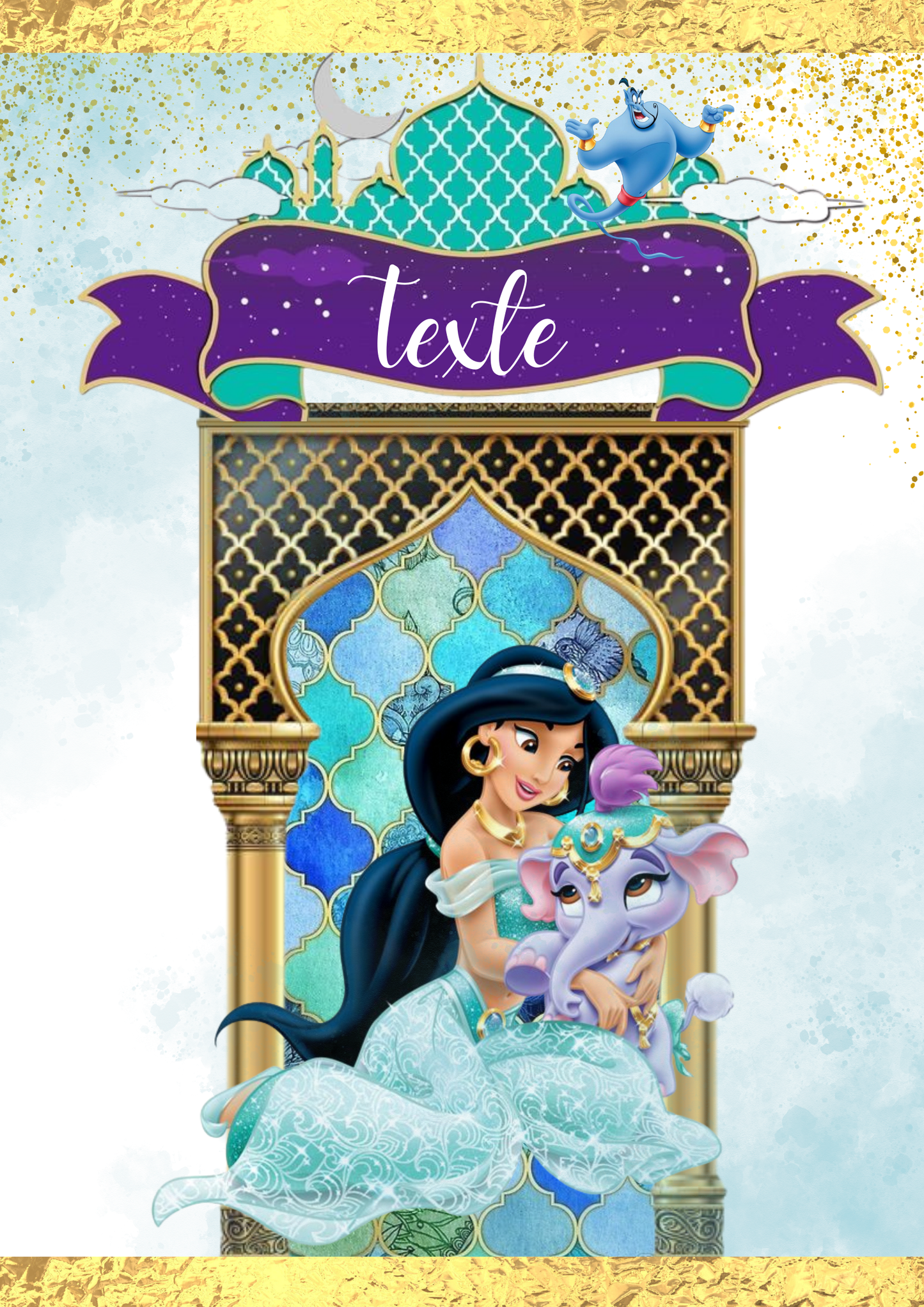 Etiquette personnalisée princesse