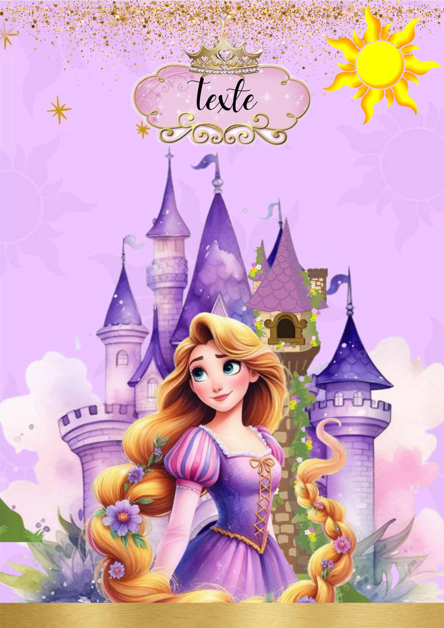 Etiquette personnalisée princesse