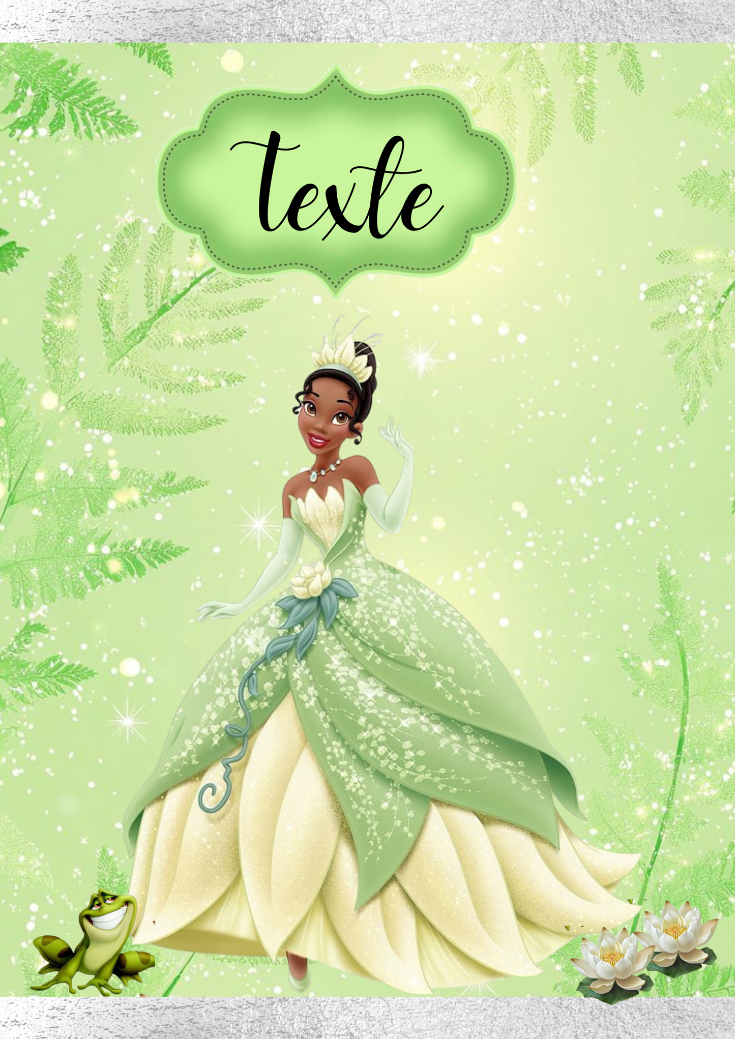 Etiquette personnalisée princesse