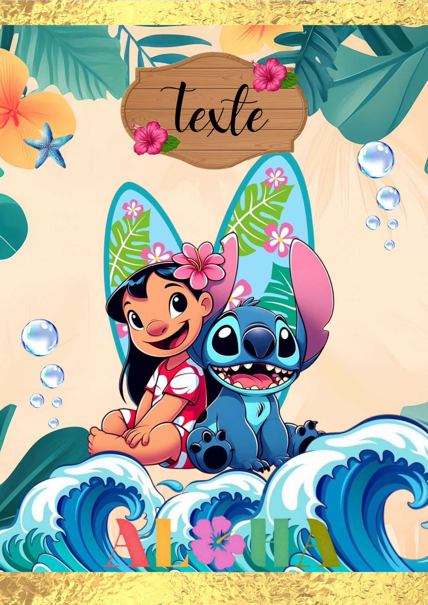 Etiquette personnalisée princesse