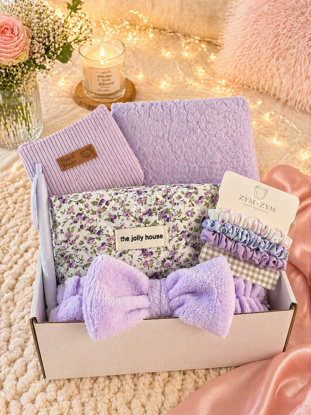 Coffret cadeau femme – Box papeterie & accessoires violets 💜