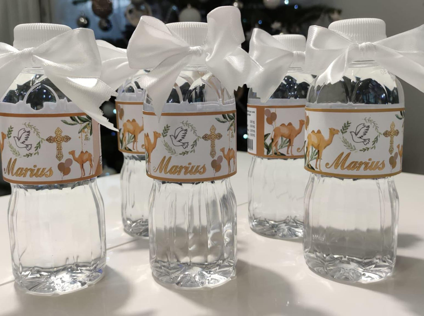 Etiquette personnalisée pour mini bouteille d'eau -Mariage ,Baptême, Anniversaire, Fête