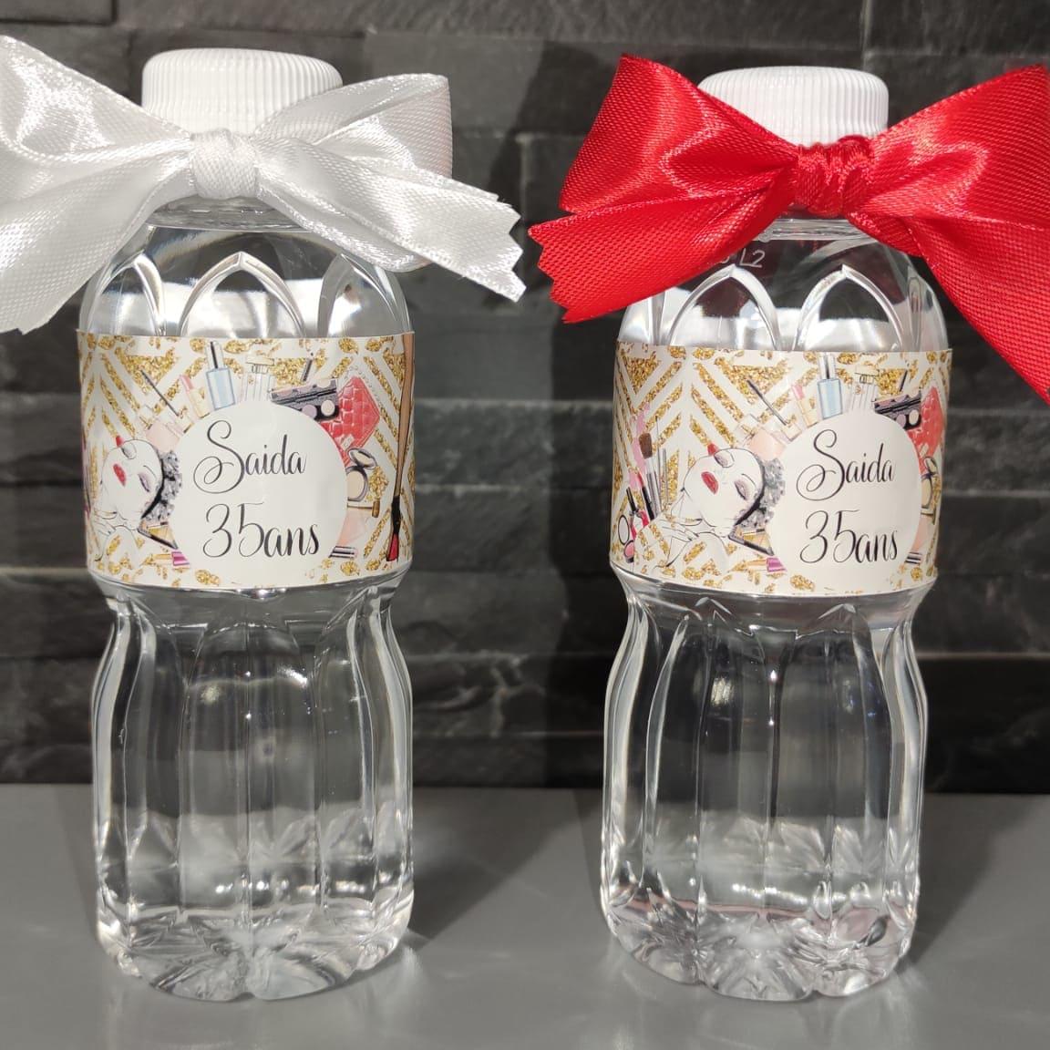 Etiquette personnalisée pour mini bouteille d'eau -Mariage ,Baptême, Anniversaire, Fête