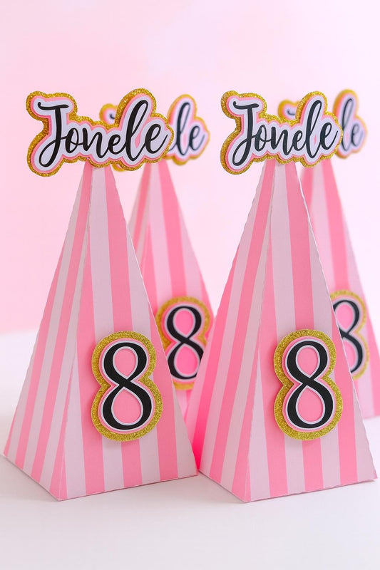 Cône pyramide de bonbons personnalisés