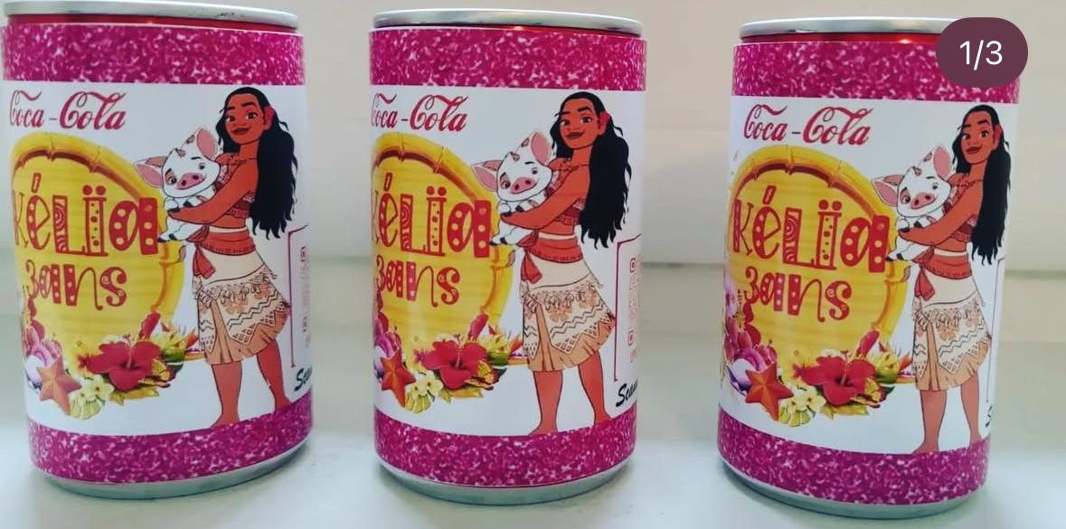 Mini canettes de coca cola personnalisées