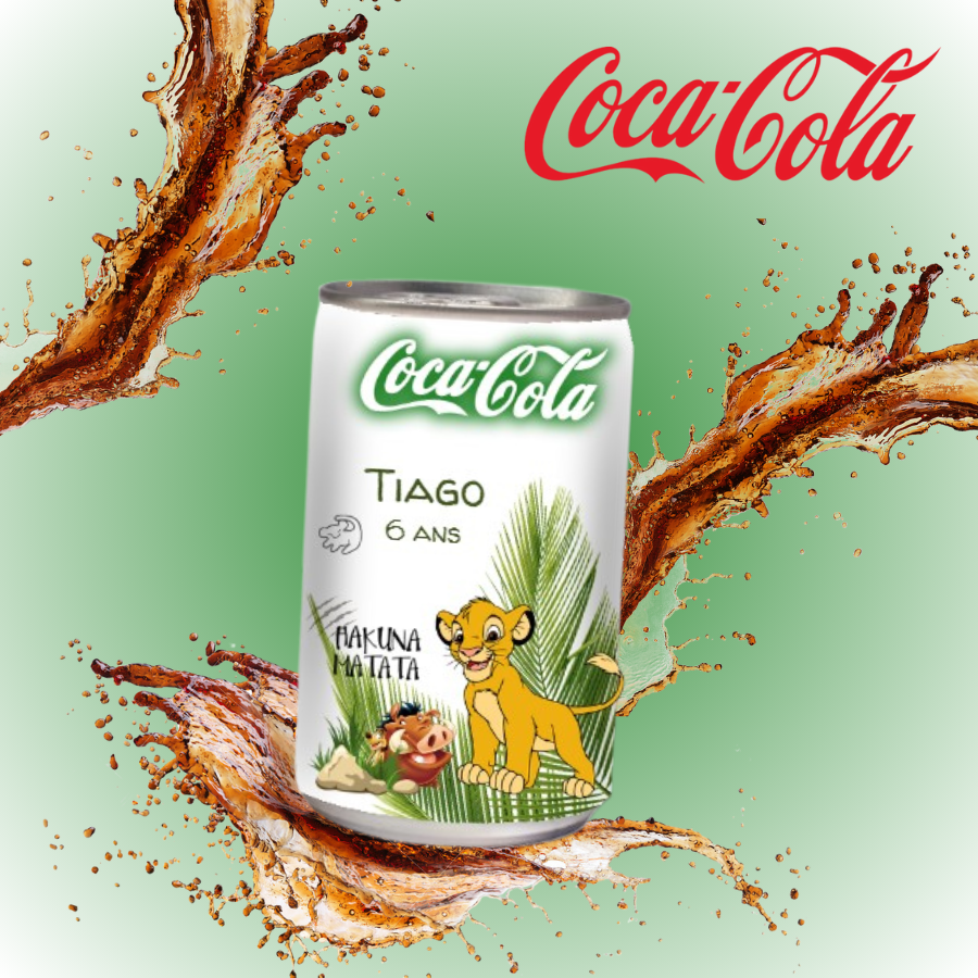 Mini canettes de coca cola personnalisées