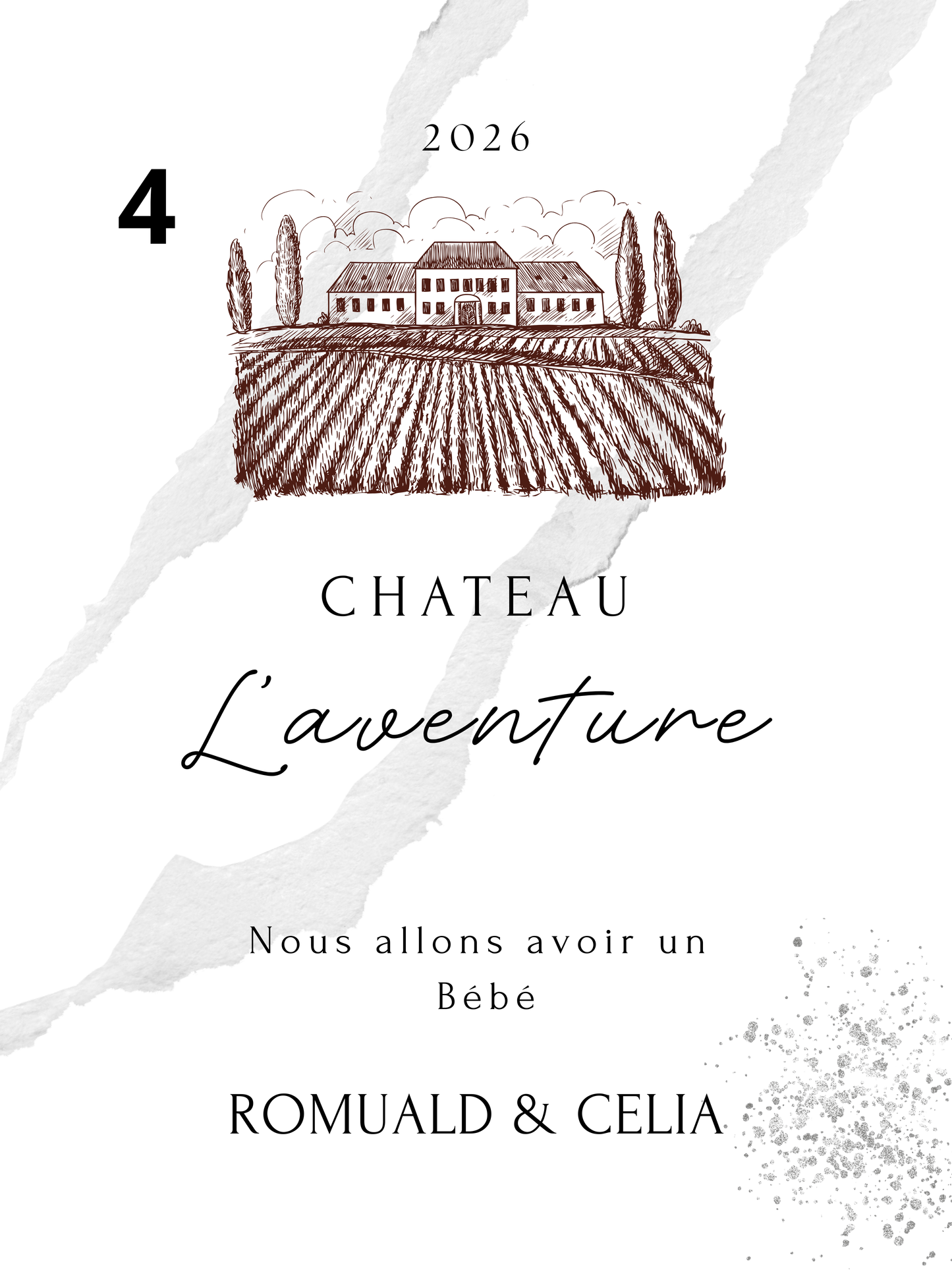 Etiquette bouteille de vin personnalisées Annonce / Evènements / Fêtes
