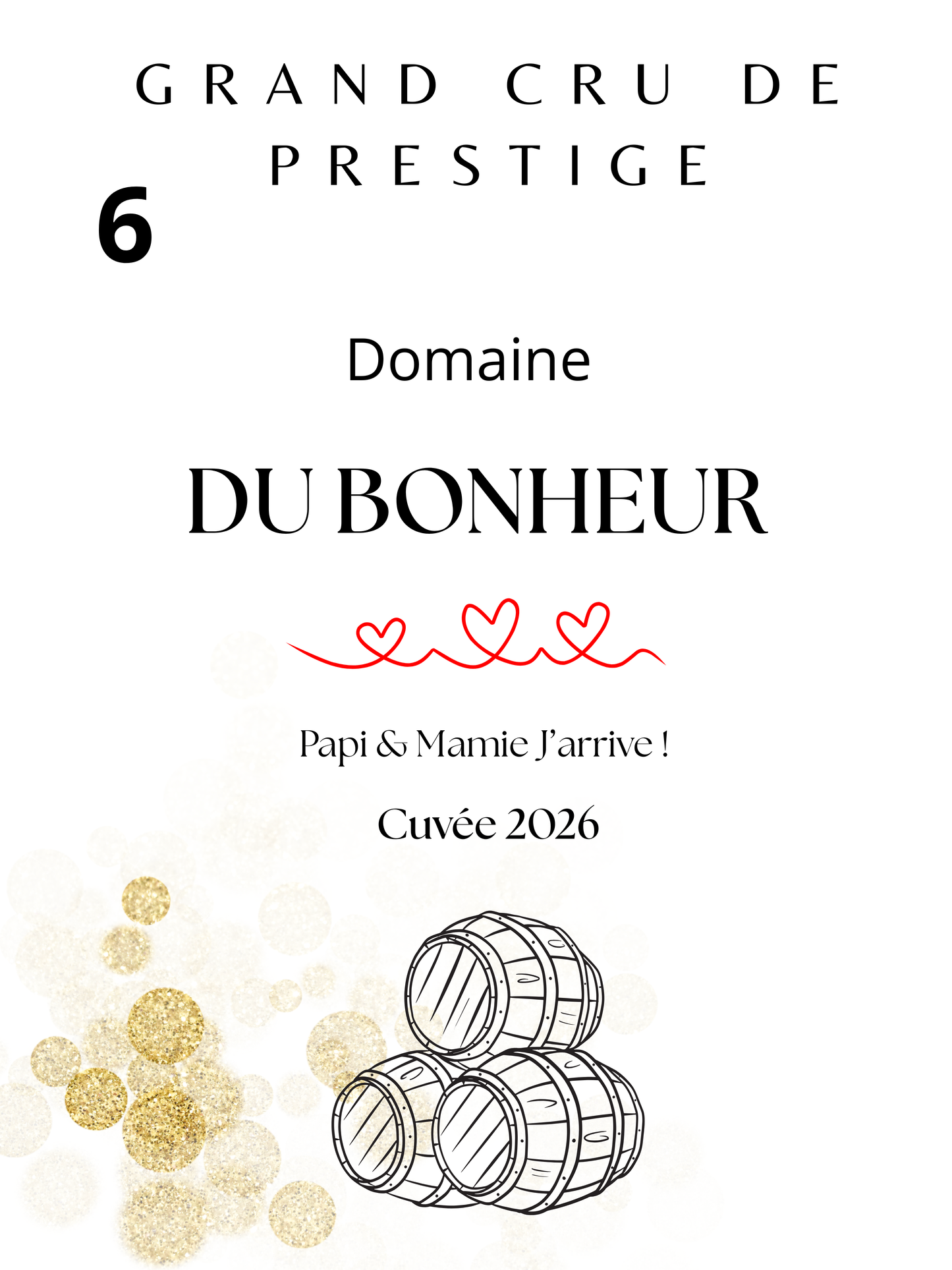 Etiquette bouteille de vin personnalisées Annonce / Evènements / Fêtes