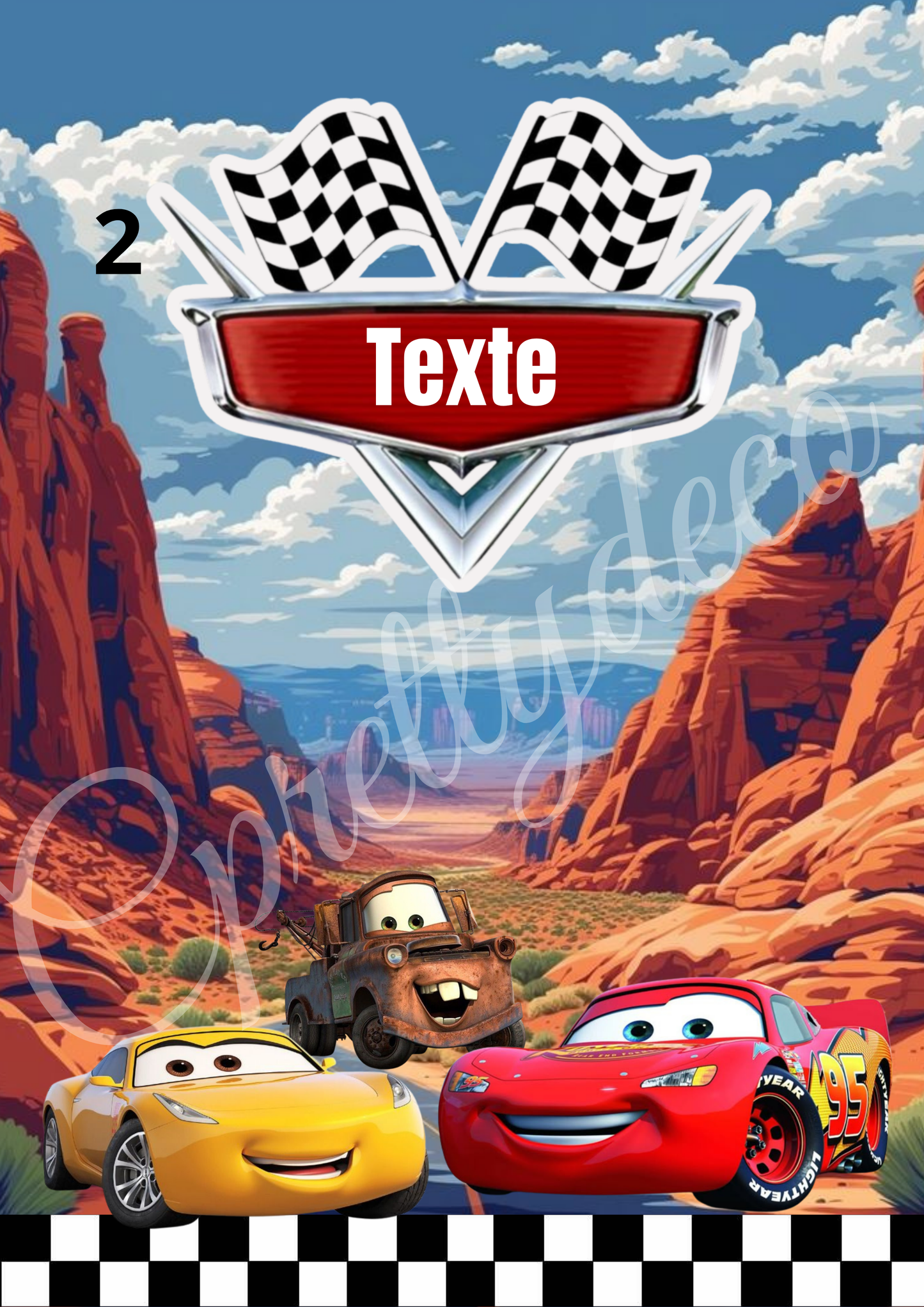 Etiquette Anniversaire thème pixar