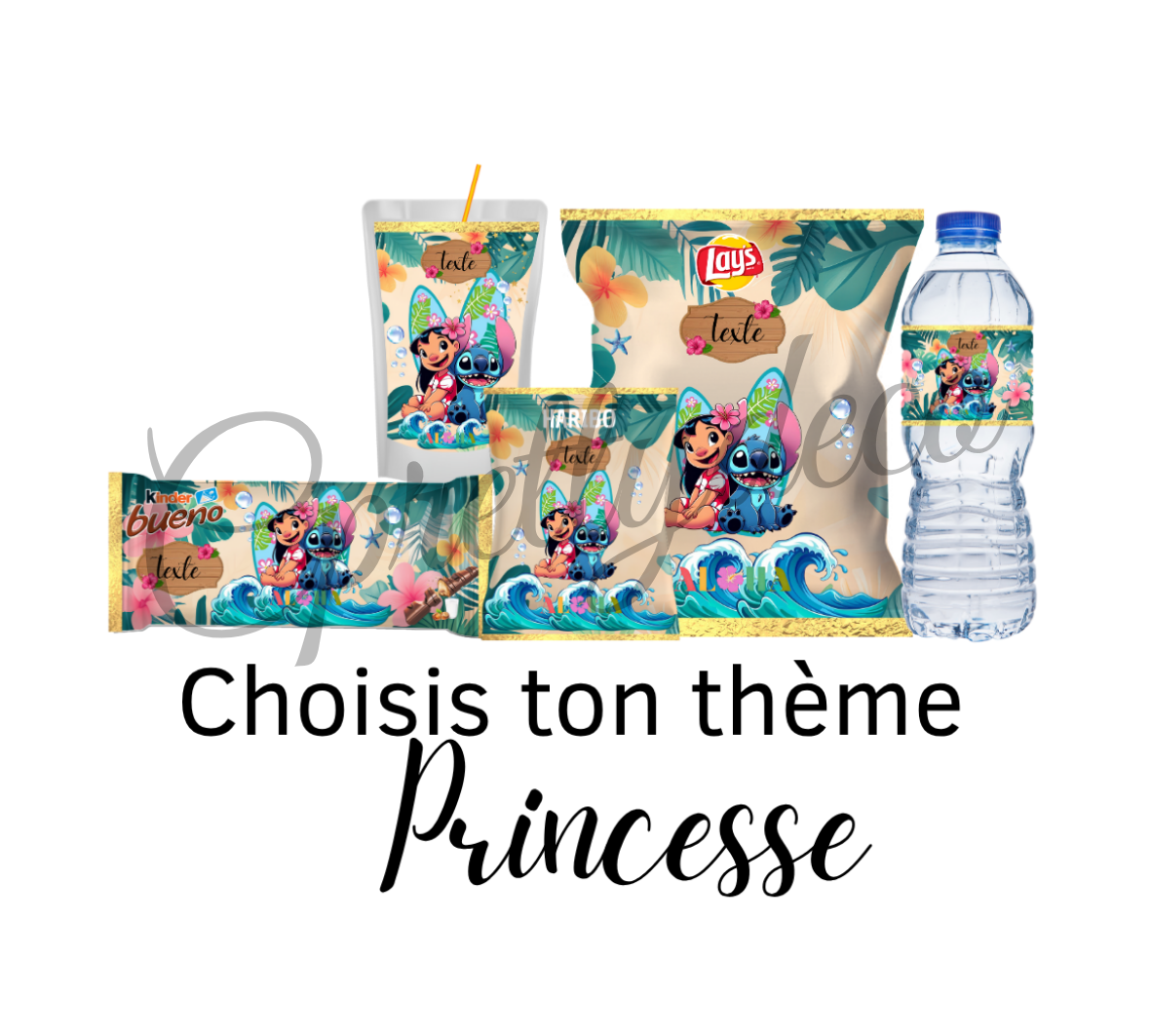 Etiquettes & Produits personnalisés ( anniversaire & évènement ) Thème  Princesse