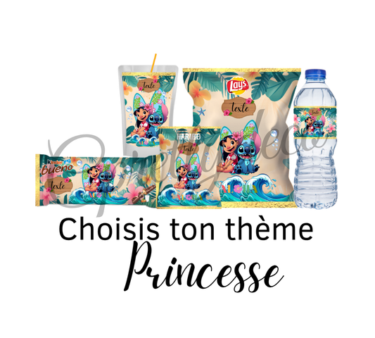 Etiquette personnalisée princesse