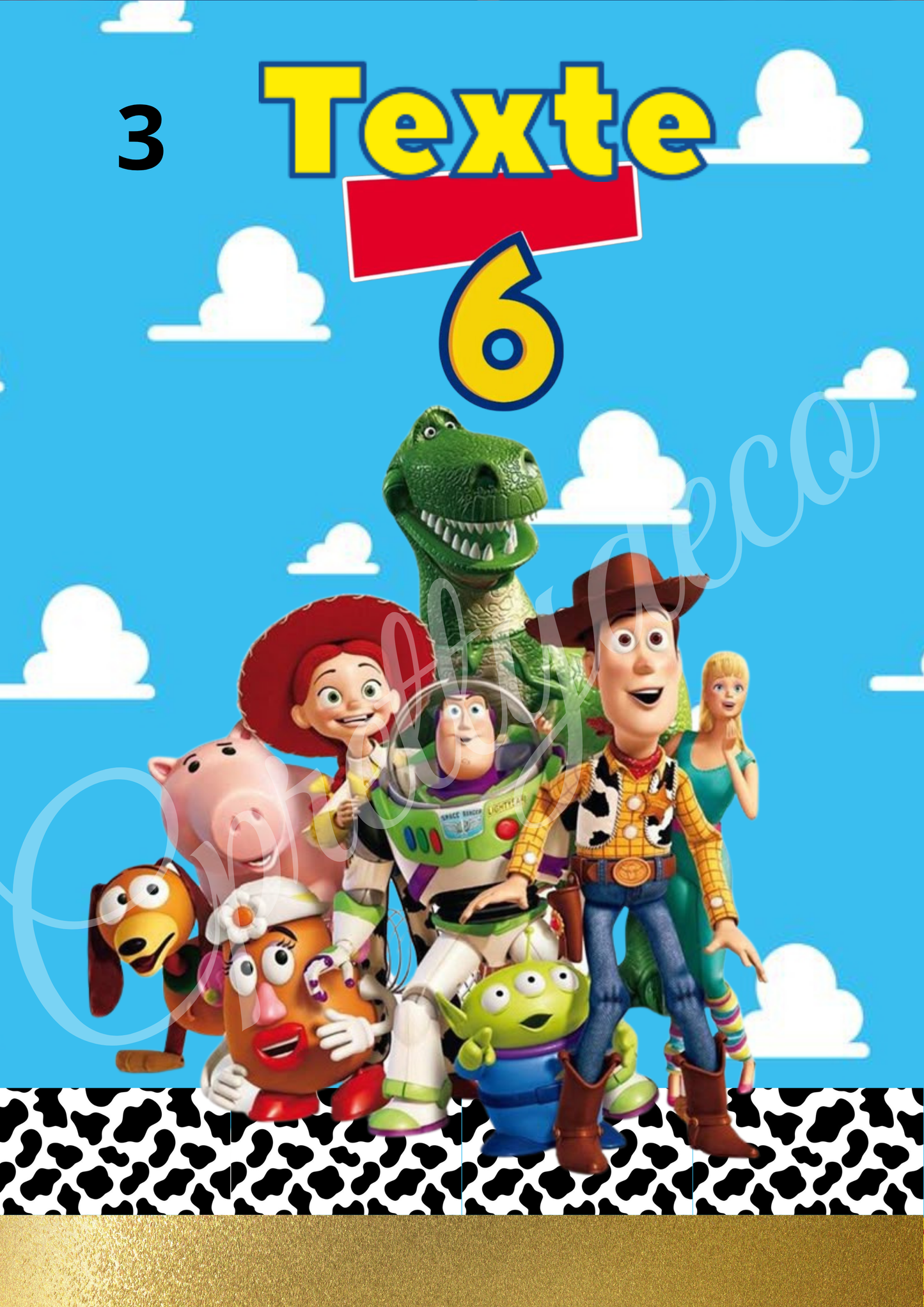 Etiquette Anniversaire thème pixar