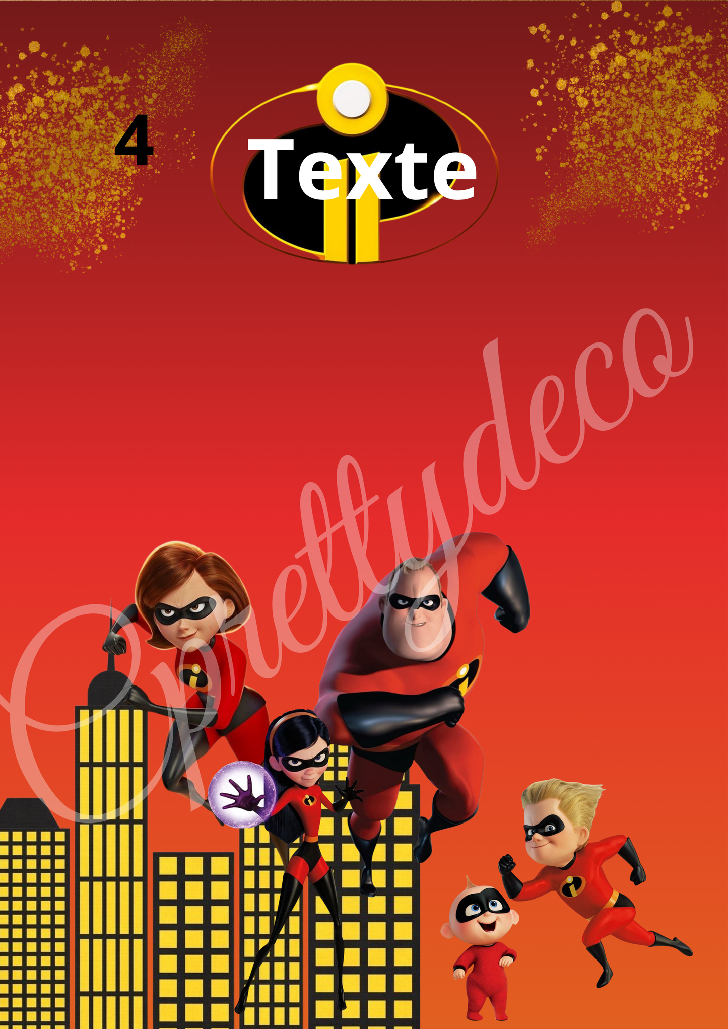 Etiquette Anniversaire thème pixar