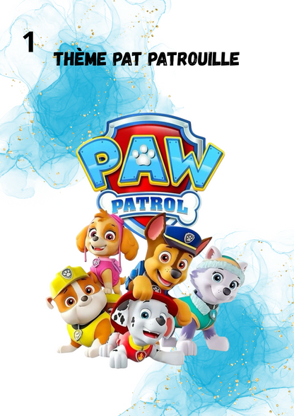 Etiquettes & Produits personnalisés ( anniversaire & évènement ) Thème  Pat 'Patrouille