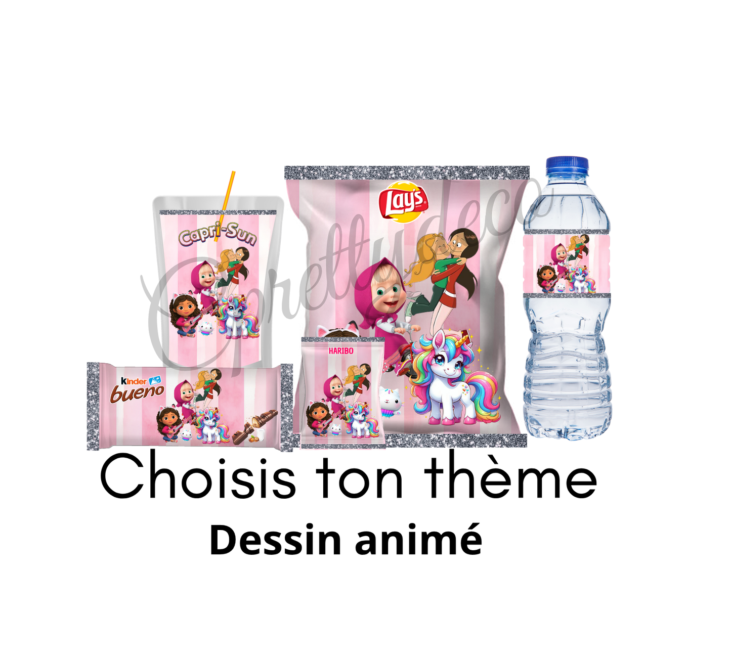 Etiquettes & Produits personnalisés ( anniversaire & évènement ) Thème  Dessin animé