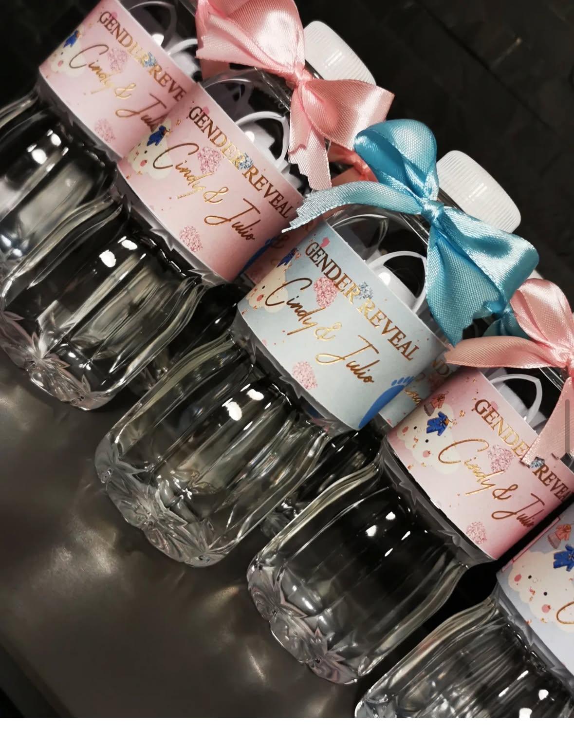 Etiquette personnalisée pour mini bouteille d'eau -Mariage ,Baptême, Anniversaire, Fête